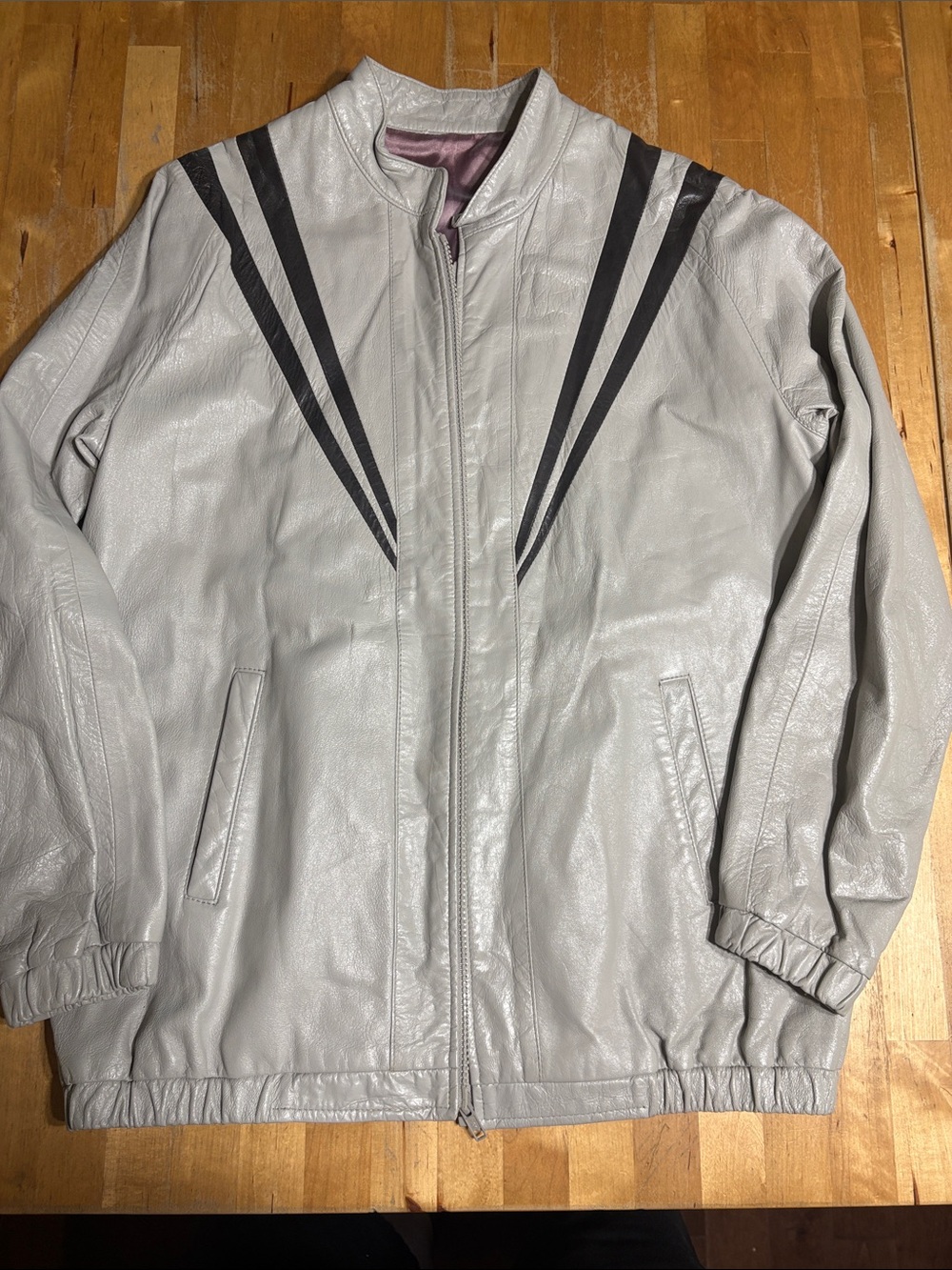 Jeno de Paris vintage moto style leather jacket